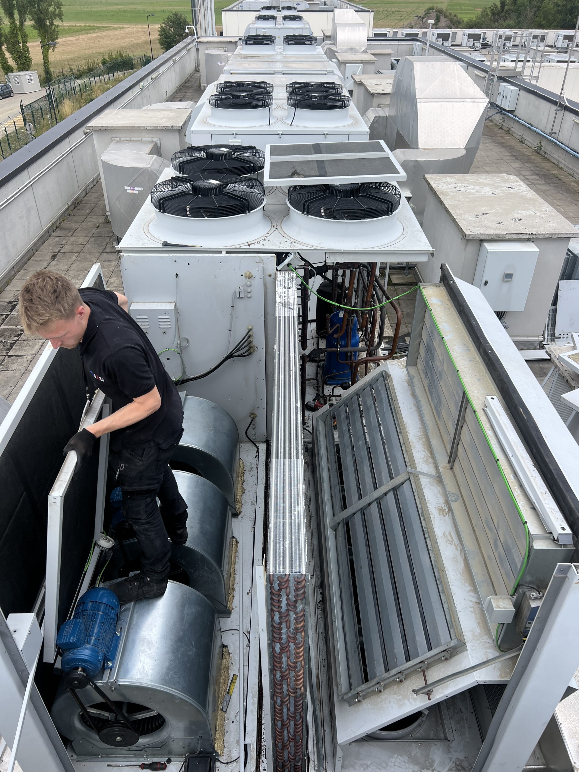 Chantier de travaux rooftop réalisé par EJ2D